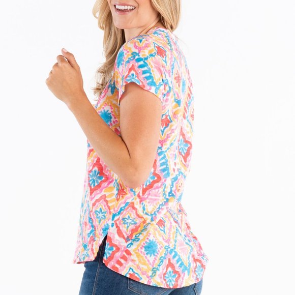 FRESH PRODUCE Janey Slub T cotton knit top hi-low hem NWT $55 - Picture 2 of 4